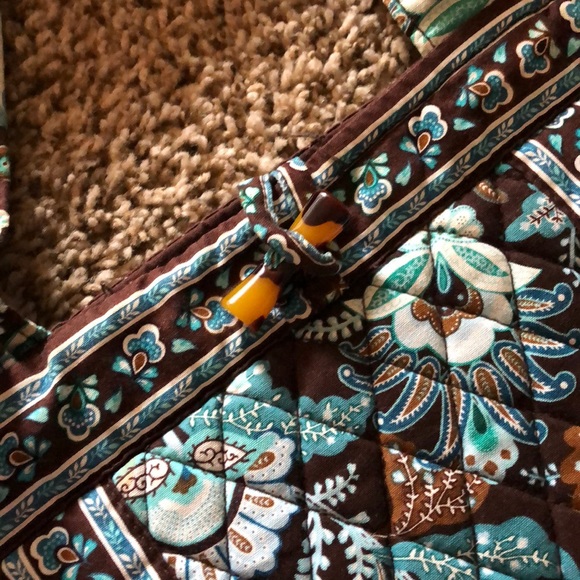 LARGE Vera Bradley Java Blue Tote Bag EUC - Picture 2 of 4